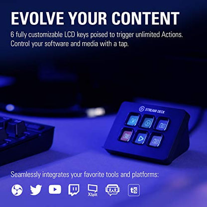 Elgato Stream Deck Classic - Live production controller with 15 customizable LCD keys and adjustable stand, trigger actions in OBS Studio, Streamlabs, Twitch, YouTube and more, works with PC/Mac