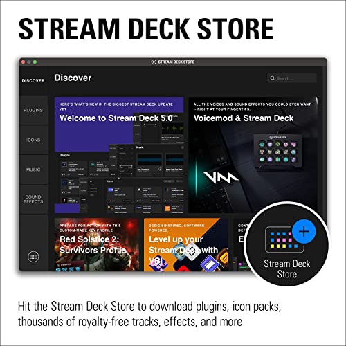 Elgato Stream Deck Classic - Live production controller with 15 customizable LCD keys and adjustable stand, trigger actions in OBS Studio, Streamlabs, Twitch, YouTube and more, works with PC/Mac