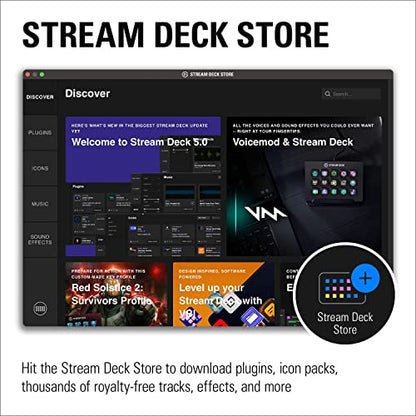 Elgato Stream Deck Classic - Live production controller with 15 customizable LCD keys and adjustable stand, trigger actions in OBS Studio, Streamlabs, Twitch, YouTube and more, works with PC/Mac