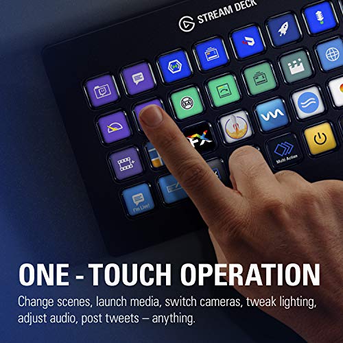 Elgato Stream Deck Classic - Live production controller with 15 customizable LCD keys and adjustable stand, trigger actions in OBS Studio, Streamlabs, Twitch, YouTube and more, works with PC/Mac