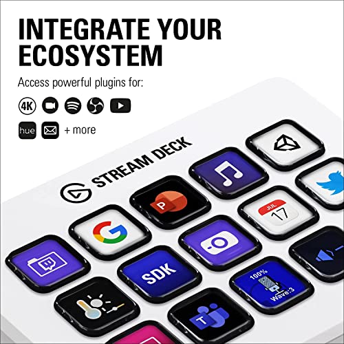 Elgato Stream Deck Classic - Live production controller with 15 customizable LCD keys and adjustable stand, trigger actions in OBS Studio, Streamlabs, Twitch, YouTube and more, works with PC/Mac