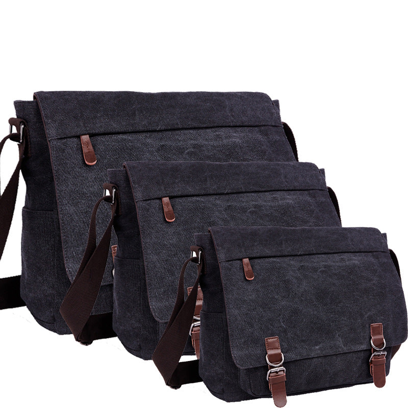 Color: Black, Size: XL - Versatile canvas bag practical business computer bag