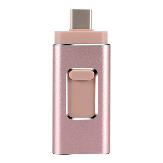 Color: Rose Gold, Model: 256G - Compatible with Apple, 4 in 1  Flash Stick for iPhoneAndroid Type C Usb Key