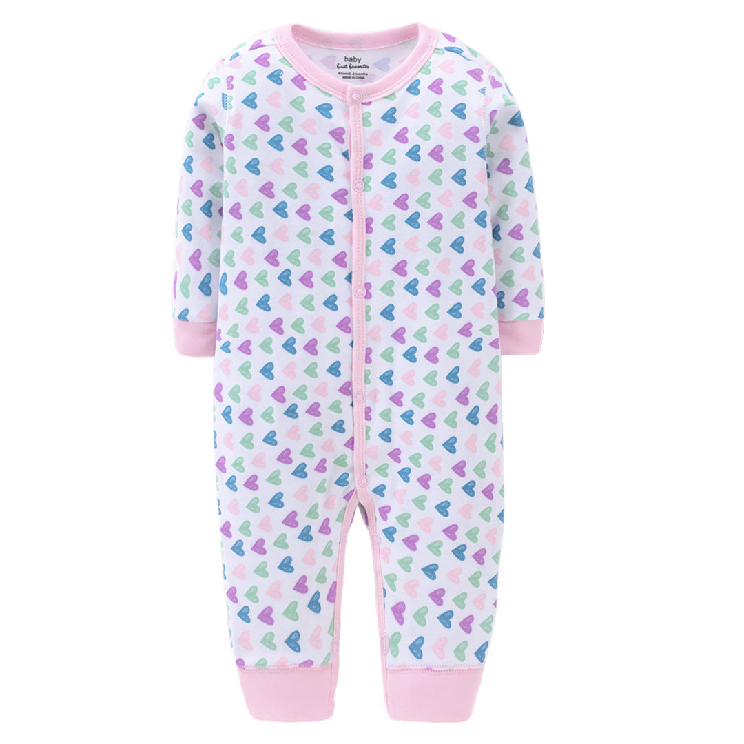 Color: HY7146, Size: 12to18M - Pure cotton flat foot one-piece baby romper