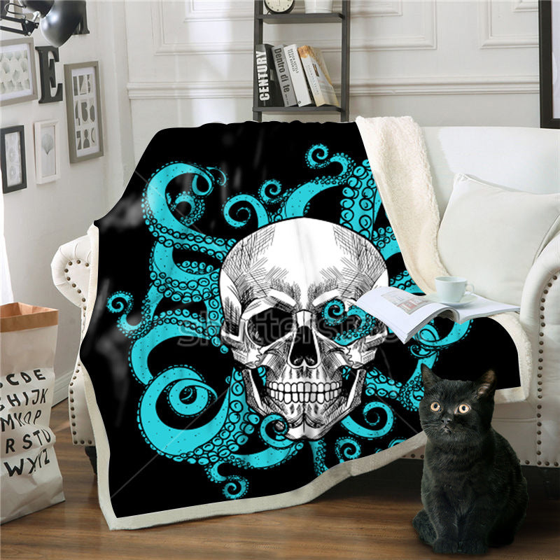 Color: E, Size: 150X130cm - 3D printing series multi-purpose blanket