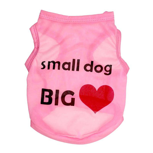 Color: Pink, Size: M - Cute Small Dog Pet Polyester Vest