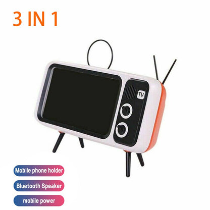 Retro TV Bluetooth Speaker Phone Holder