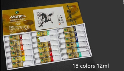 Style: 18 colors 12ml - Chinese painting painting paint set art