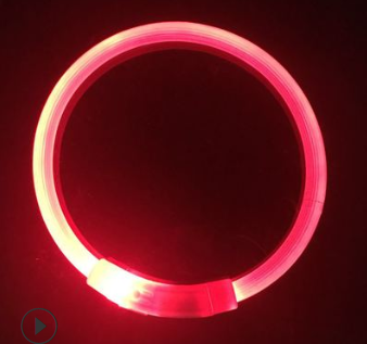 Color: Red, Size: 70CM-Light solder, style:  - USB charging light collar night light dog collar LED Teddy Golden Retriever dog collar full dog breed