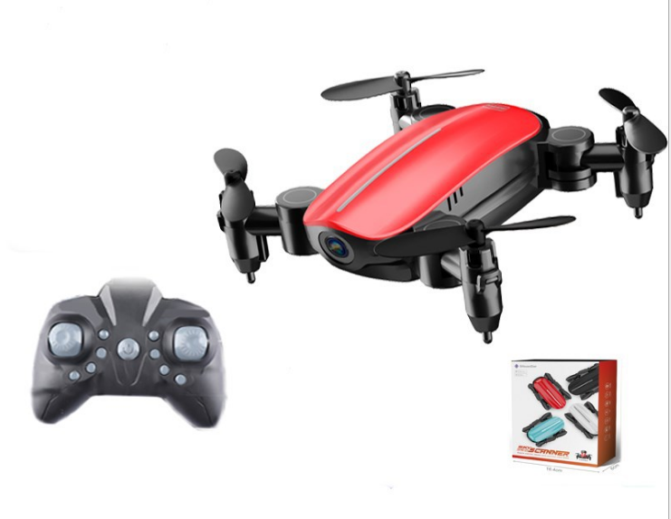 Color: Red1, Modelo: Versión fija - Teeggi T10 Mini Drone con cámara Plegable WiFi FPV RC Quadcopter Modo sin cabeza Altitude Hold VS S9 Micro Pocket Selfie Dron