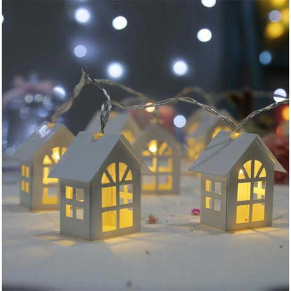 2M 10pcs LED Christmas Tree House Style Fairy Light Led String wedding natal Garland New Year christmas decorations for home