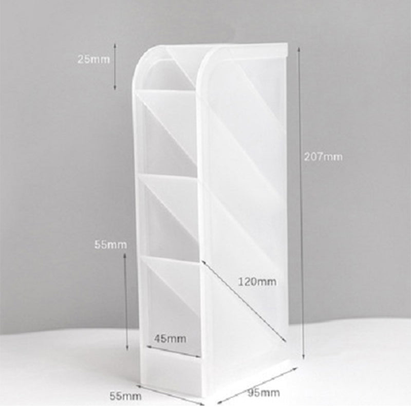 Color: Divided grid pen holder - Ins Book Stand Bookshelf Reading Rack Study Desk Shelf Stationery