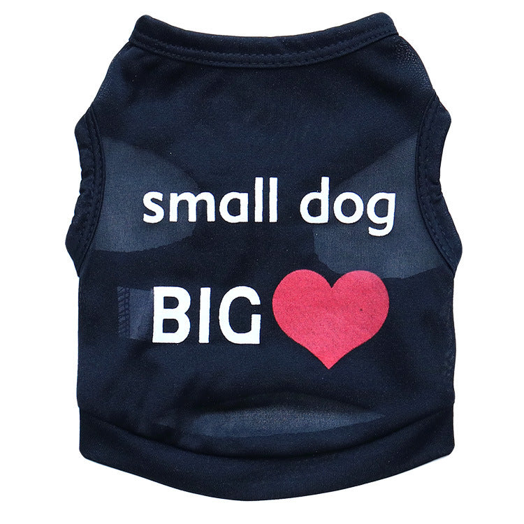 Color: Black, Size: M - Cute Small Dog Pet Polyester Vest