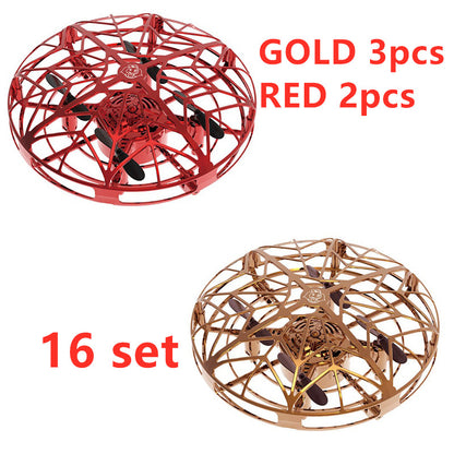 Color: 16 set - Flying Helicopter Mini Drone UFO RC Drone Infraed Induction Aircraft