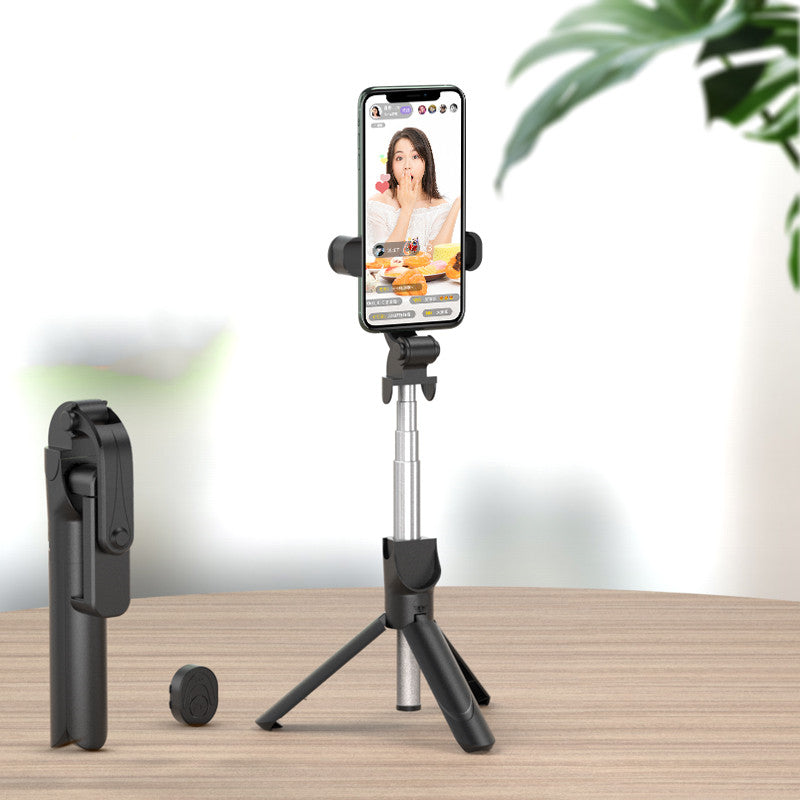 Color: Black mini flash - Selfie stick mobile phone live support