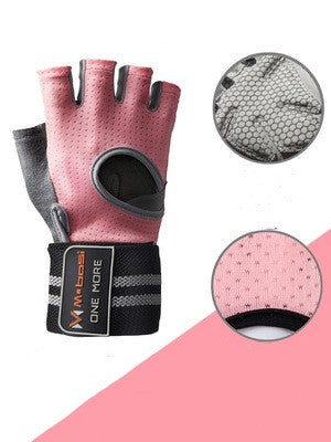 Color: Pressed grey, Size: S - Weightlifting gloves breathable