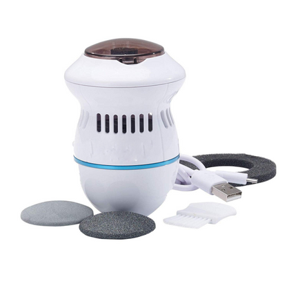 Color: White 3pcs - Multifunctional Electric Foot File Grinder Machine Dead Skin Callus Remover