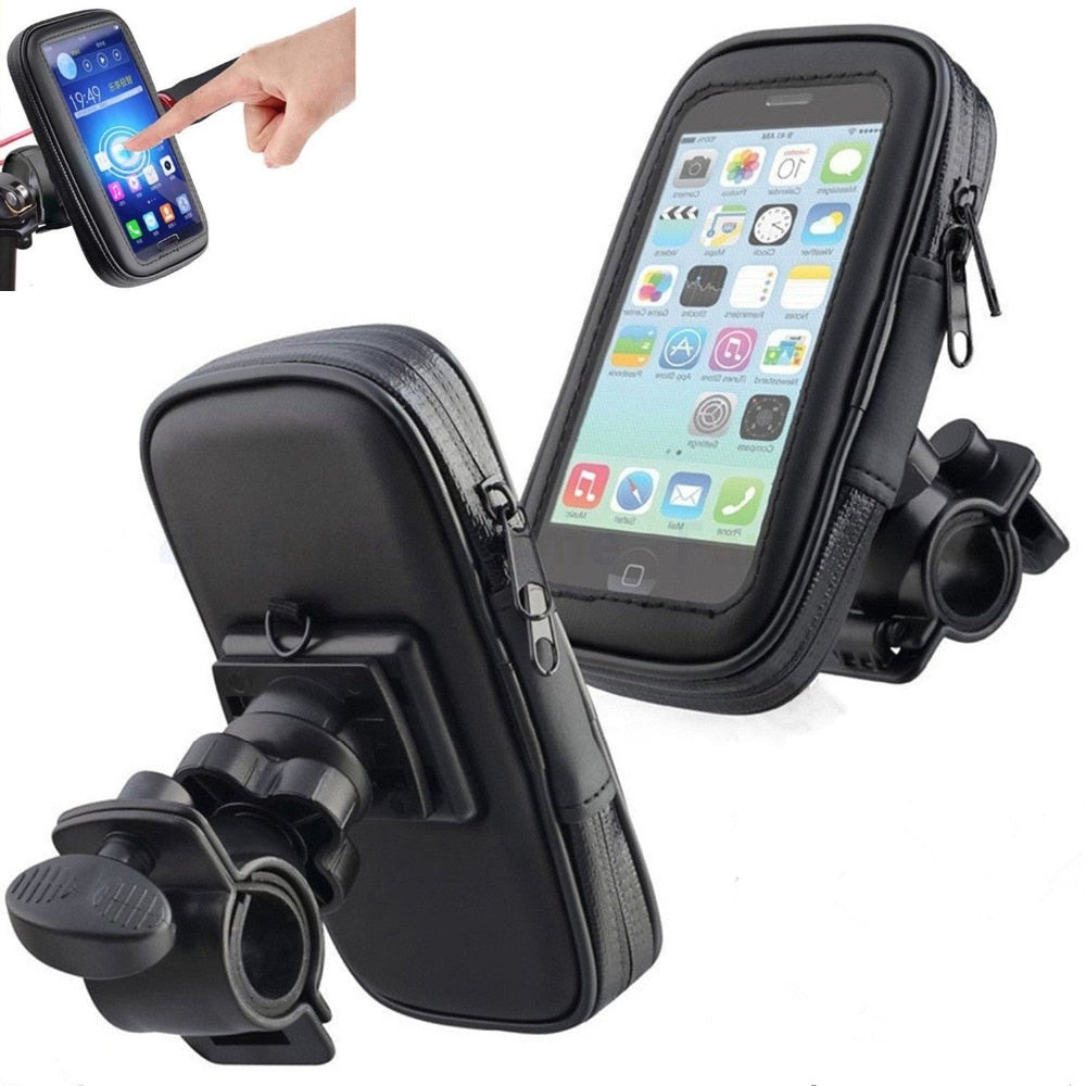 Color: Black, Size: XL - Untoom Bicycle Motorcycle Phone Holder Waterproof Bike Phone Case Bag