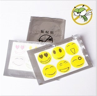 quantity: Q40pcs - Summer Smile Mosquito Sticker Cartoon Mosquito Repellent Mosquito Repellent Mosquito Sticker 6 Pieces Of Random Color