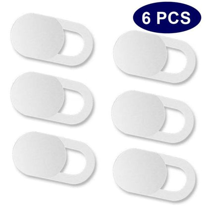 Color: 6pc white - Plastic camera screen, laptop tablet computer mobile phone anti hacker peeping protection cover