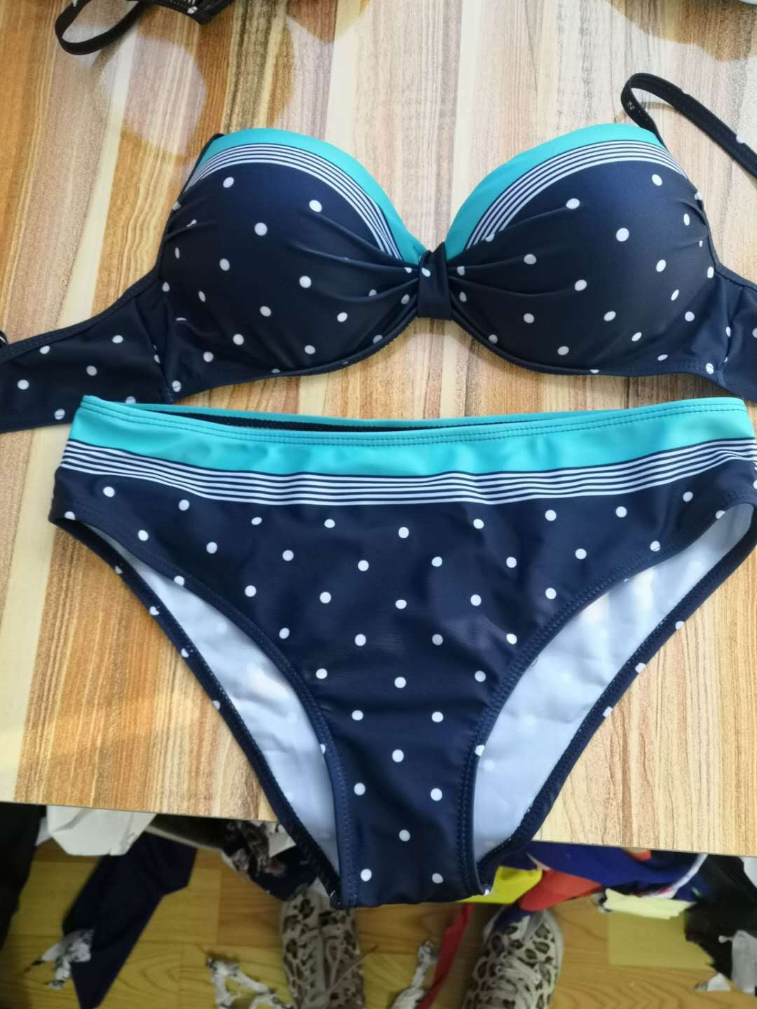 Polka Dot Bikini Badpak Met Digitale Print