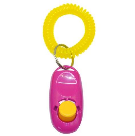 Dog Clicker Training Trainer With Key Ring And Wrist Strap In 7 Colors