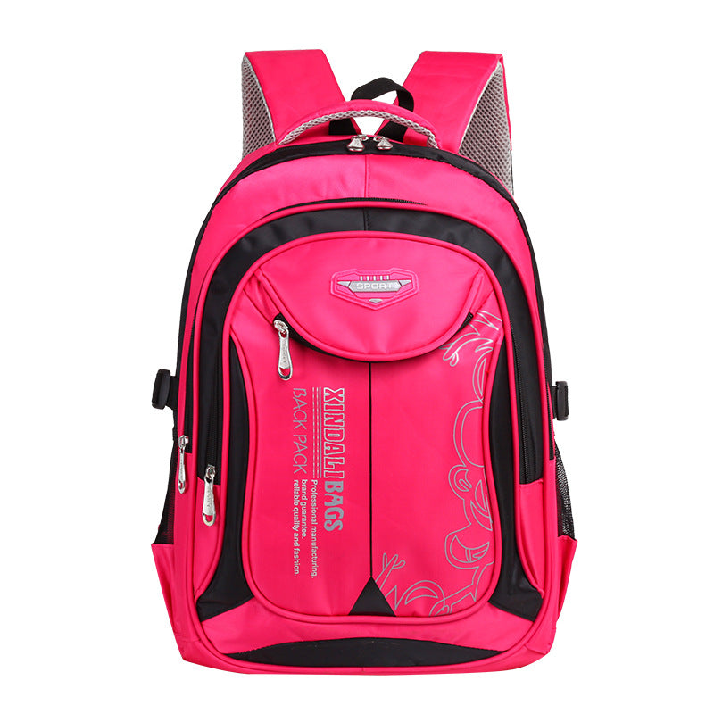 Color: Rose Red Large - Primary schoolbag casual backpack