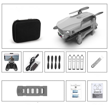 Color: Grey 4Kand bag - Folding Drone HD 4K Aerial Photography Mini Quadcopter Toy RC Airplane