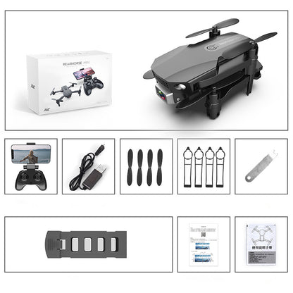 Color: Black 4K dual camera - Folding Drone HD 4K Aerial Photography Mini Quadcopter Toy RC Airplane