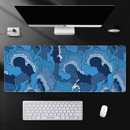 Color: Blue, Mouse pad size: 900x400x3mm - Black Red Mouse Pad Xxl Black Personality Fashion Mouse Art Pad Notebook Computer Pad Desktop Accessories