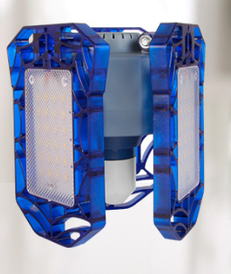 Color: New Blue 60W - General Deformable Lamp Garage Light Radar Warehouse Industrial Lamp Home Lighting High Intensity