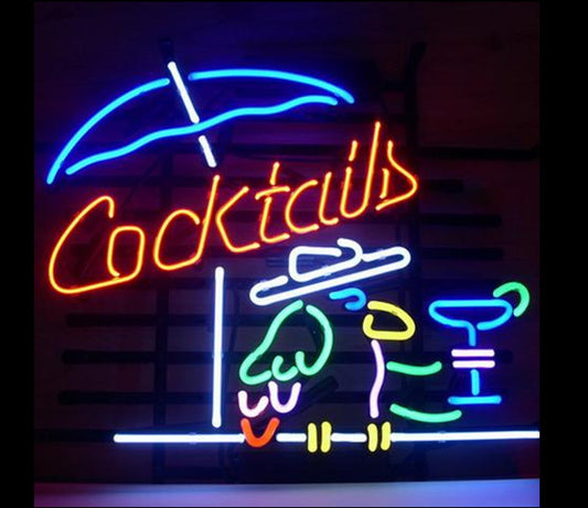 Cocktail Parrot Neon Bar Sign