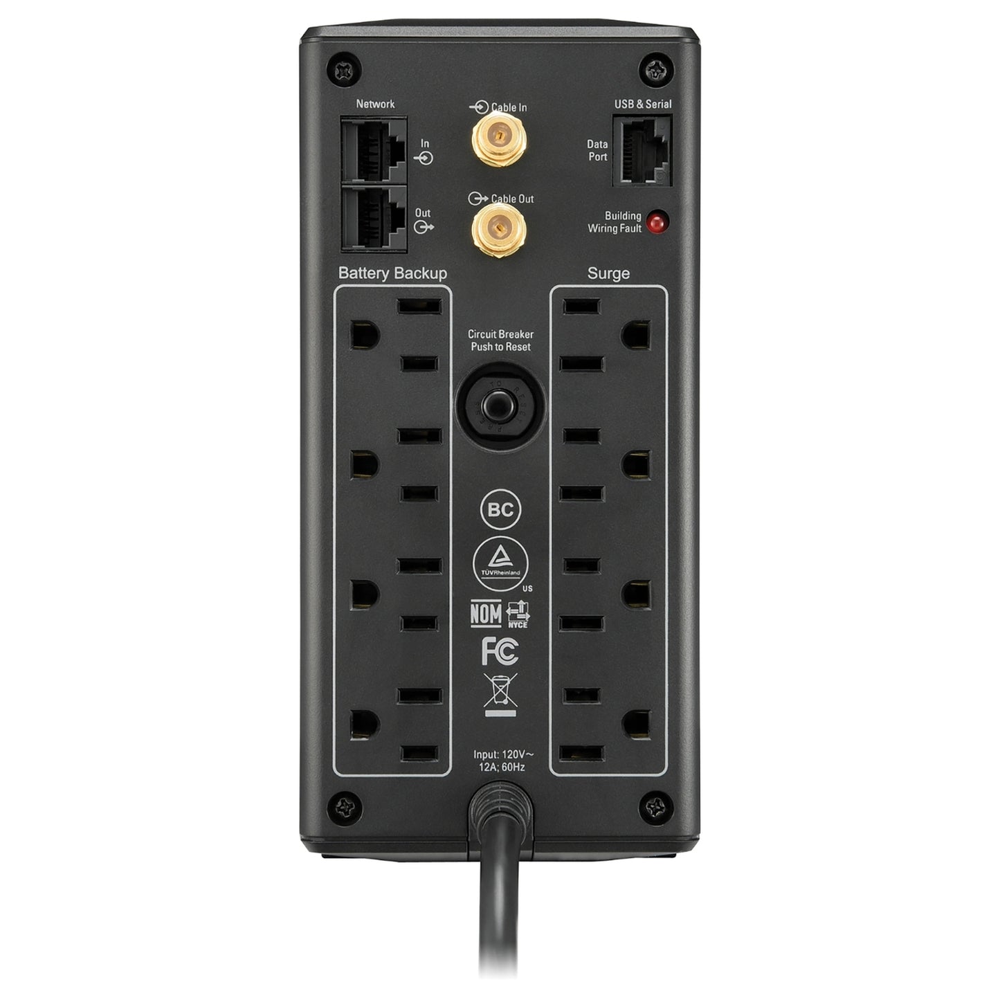 APC BX850M Back-UPS Pro 8-Outlet Compact Battery Back-Up and Surge Protector (510 Watts)