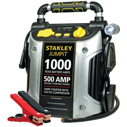 STANLEY J5C09 500-Amp 12-Volt Rechargeable Jump Starter and Air Compressor, J5C09