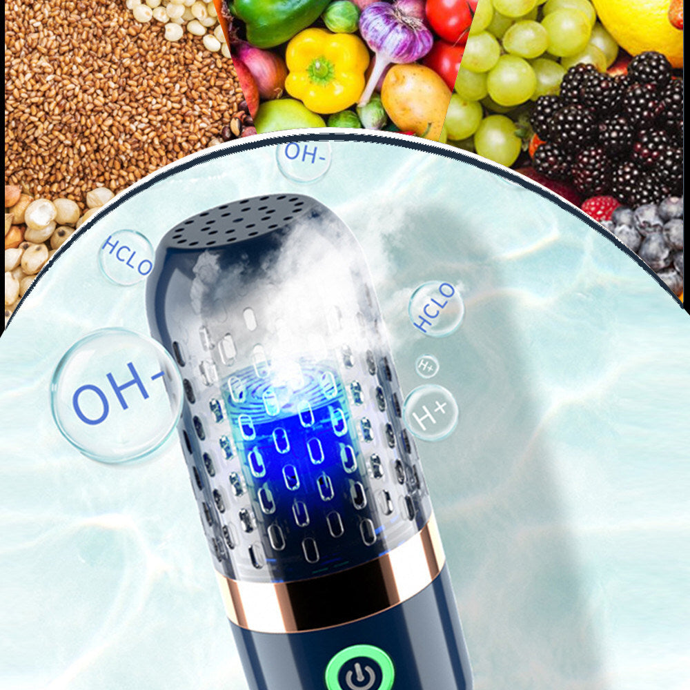 Fruit And Vegetable Cleaner Machine; Portable Capsule Shape Fruit&Vegetable Washing Machine; USB Rechargeable Fruit Cleaner Machine For Cleaning Fruits; Kitchen Gadgets