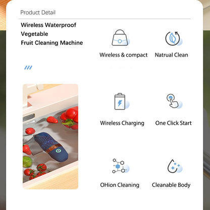 Fruit And Vegetable Cleaner Machine; Portable Capsule Shape Fruit&Vegetable Washing Machine; USB Rechargeable Fruit Cleaner Machine For Cleaning Fruits; Kitchen Gadgets