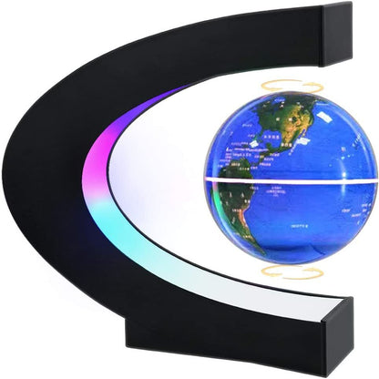 Magnetic Levitating Globe with LED Light; Cool Tech Gift for Men Father Boys; Birthday Gifts for Kids; Floating Globes World Desk Gadget Decor in Office Home/Display Frame Stand