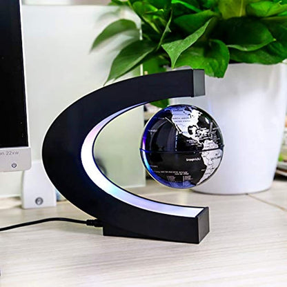 Magnetic Levitating Globe with LED Light; Cool Tech Gift for Men Father Boys; Birthday Gifts for Kids; Floating Globes World Desk Gadget Decor in Office Home/Display Frame Stand