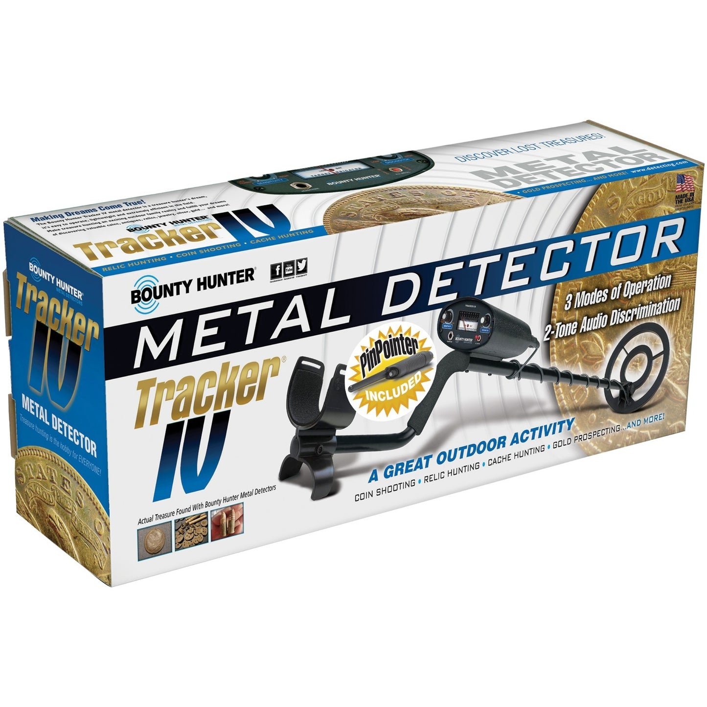 Bounty Hunter TK4GWP1 Tracker IV Metal Detector Kit with Pinpointer