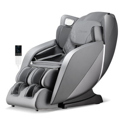 Full Body Zero Gravity Massage Chair with SL Track Airbags Heating-Gray - Color: Gray