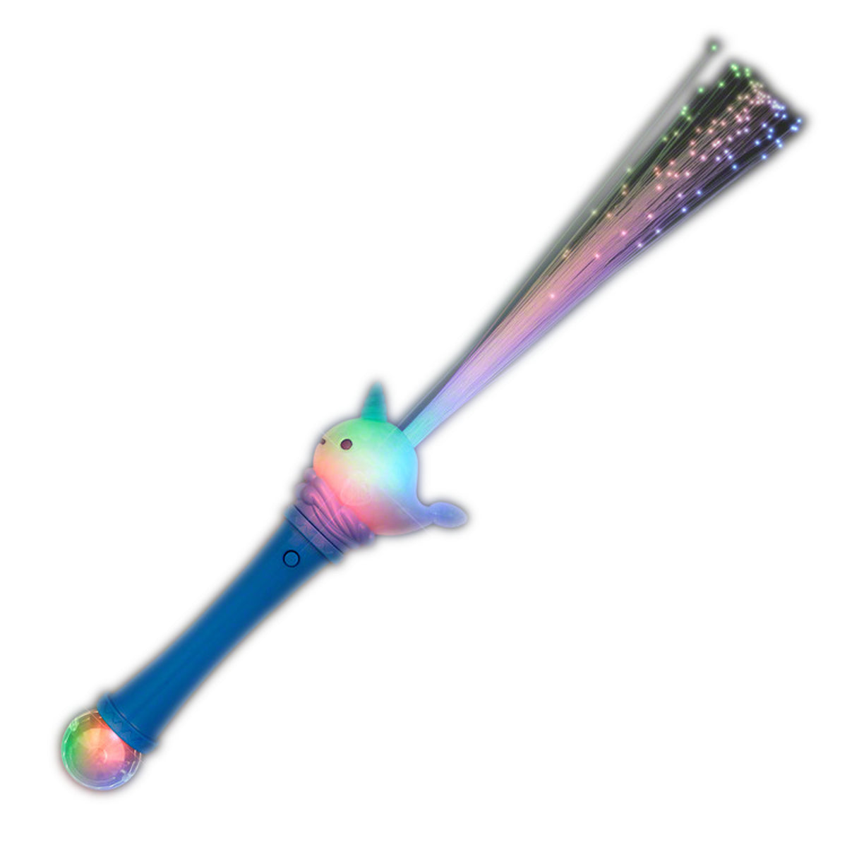 Light Up Fiber Optic Narwhal Party Decorations Flashing Prism Wand