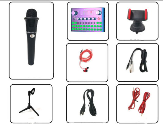 style: A - F007plus Special Live Broadcast Equipment, Sound Card, Mobile Phone, Computer, Universal Internet Celebrity Singing And Microphone Equipment