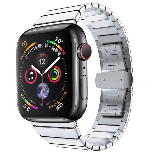 Color: Silver, Size: 38to40 - Compatible with Apple , Stainless Steel Watch Band Apple Watch Metal Chain Type