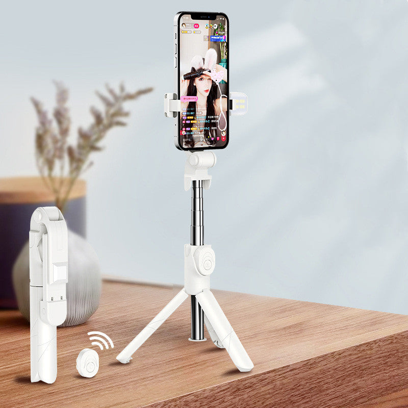 Color: White beauty model - Anti-shake Selfie Stick, Mobile Phone Live Support, Self-photo Stick