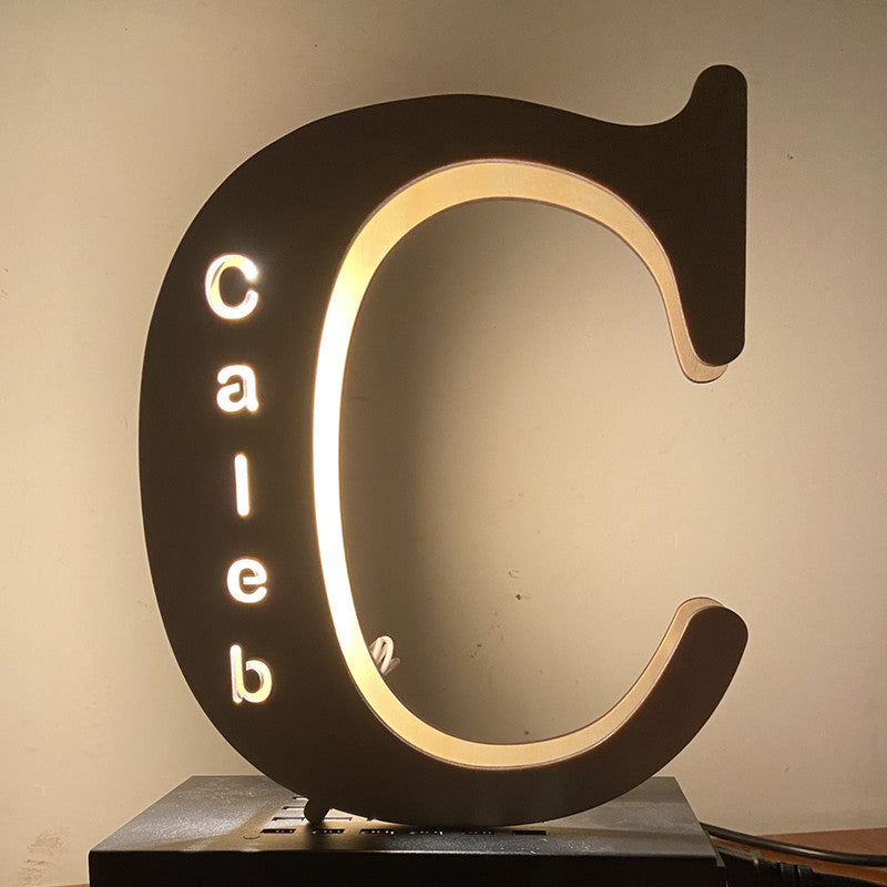 style: Letter lamp height290, Electrical outlet: USB - Personalized Custom Letter Lamp English Name Lamp