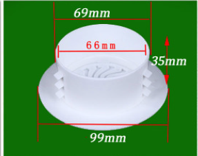 style: 70Blocking cover tuyere - Air-conditioning Hole Cover Wall Hole Protection Port Blocking Cover Sealing Hole