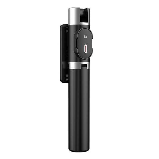 Color: Black, style: No fill light - Compatible with Apple, Bluetooth Fill Light Selfie Stick Mobile Phone Integrated Tripod Selfie Stick