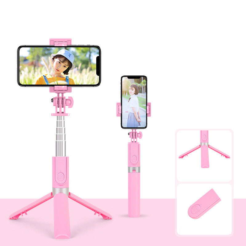 style: B, power: USB - New Aluminum Alloy Wireless Bluetooth Camera Photography Folding Selfie Stick