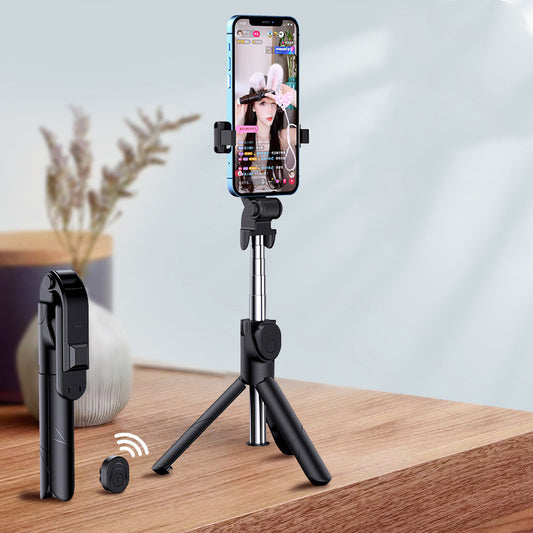 Color: Black - Anti-shake Selfie Stick, Mobile Phone Live Support, Self-photo Stick