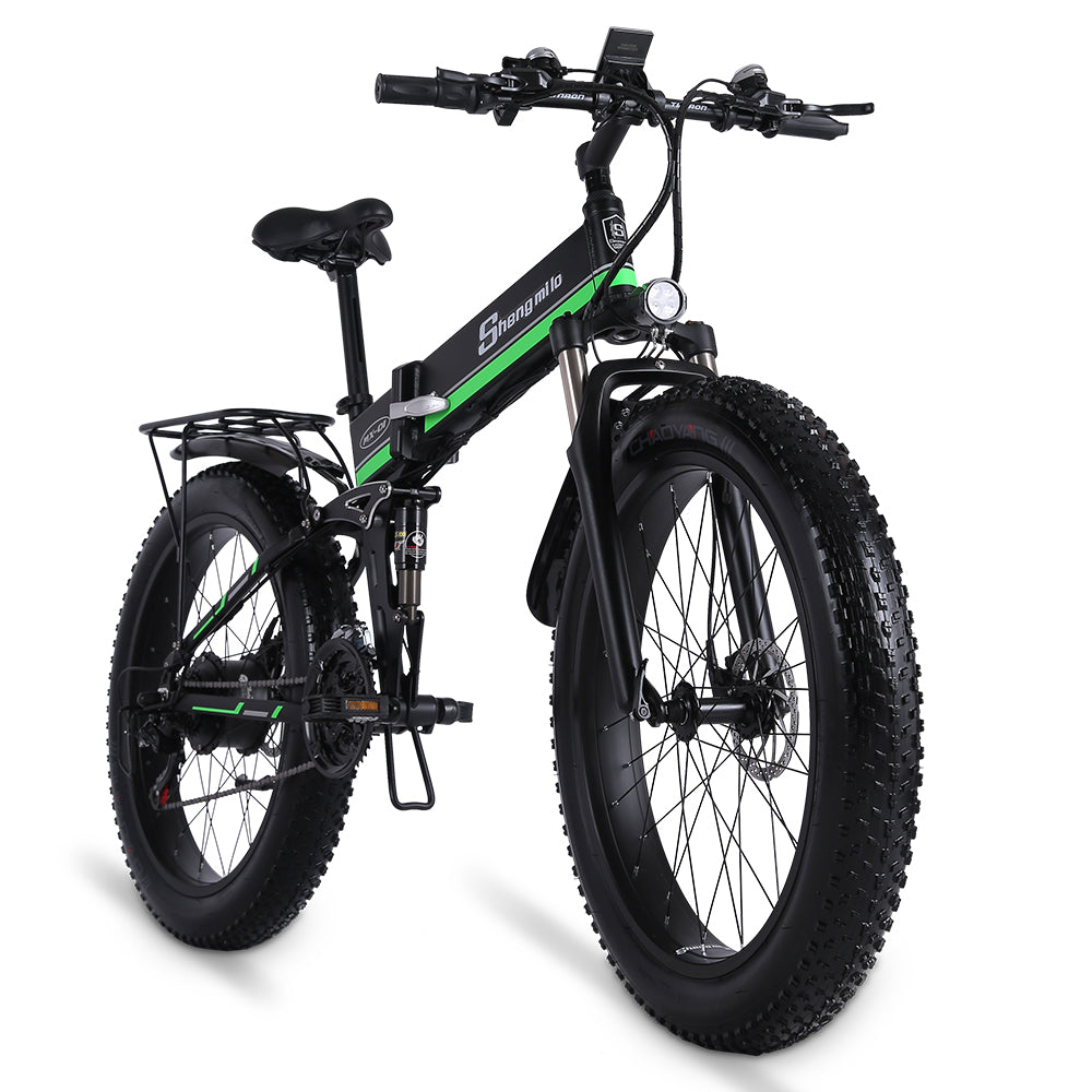 Folding Electric Bike Fat Tire 26 Inch Electric Bicycle Shimano Ebike 1000W Mountainbike 48V Lithium-Battery E-bike Snow/Beach Cruiser